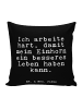 Mr. & Mrs. Panda Sofa Kissen Ich arbeite hart, damit... mit Spruch in Schwarz