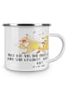 Mr. & Mrs. Panda Camping Emaille Tasse 15. Hochzeitstag Gläserne... in Transparent