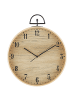 Beliani Wanduhr OPFIKON in Braun/Schwarz/Beige - (W) 40 x (H) 48 x (L) 6 cm