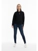 DreiMaster Damen Sweatshirt-Troyer in Schwarz