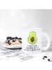 Mr. & Mrs. Panda Teeglas Avocado Kern mit Spruch in Transparent