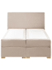 Beliani Boxspring Bett MAJOR in Beige - (W) 131 x (H) 109 x (L) 212 cm