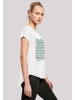 F4NT4STIC Long Cut T-Shirt Muster Grün Symbole in weiß