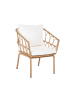 Beliani 3-tlg Bistro Set FERLA in Braun/Weiß