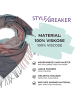 styleBREAKER XXL Schal mit Fransen in Rose-Mint-Grau