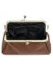 Cluty Abendtasche echt Leder in cognac