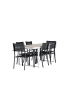 ebuy24 1 x Tisch 6 x Stühle Weiß 90 x 200 cm