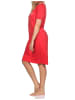 NORMANN Kurzarm Nachthemd Frontprint - 85568 in rot