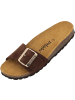 Palado Pantoletten Malta EGS Velours Premium Leather in Schokobraun