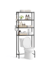 SONGMICS Badregal Badezimmerregal Dalten in Schwarz - (B)63 x (H)176 x (T)30 cm