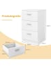 COSTWAY Nachtschrank in Weiß