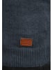 BLEND Rollkragenpullover BHLatif 20707474ME Strickpullover mit Ellbogenpatches in Blau
