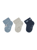 Sterntaler Baby Socken 3er-Pack Dachs in helles blau