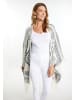 usha FESTIVAL Damen Strick Poncho in Wollweiss Schwarz