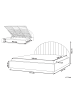Beliani Doppelbett CHADENET in Weiß - (W) 171 x (H) 102 x (L) 215 cm