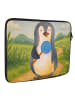Mr. & Mrs. Panda Laptop Tasche Pinguin Lolli Design ohne Spruch in Weiß