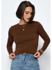 SASSYCLASSY Langarmshirt in Braun