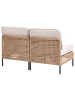 Beliani 2-tlg Gartensofa OMEGANA in Beige/Schwarz