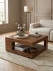 KADIMA DESIGN Couchtisch Massiv-Holz Sheesham 90 cm breit Design Wohnzimmer-Tisch