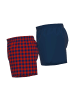 CECEBA Web-Boxershorts 2er Pack in Rot/Dunkelblau