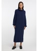 RISA Strick Langarmkleid Midi in navy