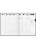 BRUNNEN Buchkalender Manager Wt7 weektimer 21x26cm 1 Woche/2 Seiten Soft-Einband schwarz 2026