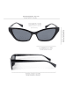styleBREAKER Cateye Sonnenbrille in Schwarz / Grau getönt
