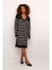 Kaffe Kleid KAjuno Regular fit in Black/ feather melange stripe