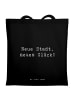 Mr. & Mrs. Panda Shopper Spruch Umzug neue Stadt mit Spruch in Schwarz