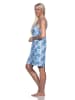 NORMANN Ärmelloses Spaghetti Träger Nachthemd floralem print - 79496 in blau