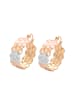 faina Women Huggie Earrings in Rose Gold