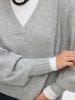 Vero Moda Strickpullover in Light Grey Melange