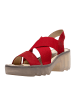 Fly London Sandalen in Rot/Beige