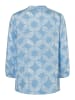 More & More Viskosebluse mit Print in skyblue/offwhite