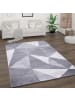 KADIMA DESIGN Teppich Kurzflor Geometrisch Wohnzimmer in Grau