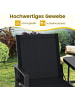 COSTWAY 2-Sitzer Gartenbank mit Tisch in Schwarz