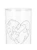 Mr. & Mrs. Panda Wasserglas Otter Valentine mit Spruch in Transparent