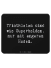 Mr. & Mrs. Panda Mauspad Spruch Triathlon Superheld mit Spruch in Schwarz