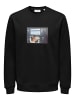 Only&Sons Sweatshirt mit Print Rundhals langarmig lässig in Schwarz