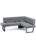 58 aufm Kessel ECKBANKGRUPPE Modern Doralyn 2 für 7 Personen Microfaser Schwarz/Grau