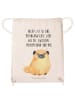 Mr. & Mrs. Panda Sportbeutel Mops mit Spruch in Creme