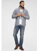 Man's World Fleecejacke in grau meliert