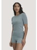 Hessnatur Hessnatur T-Shirt PURE FUNCTION aus Bio-Merinowolle mit Seide in sturmblau
