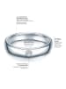 Trilani Ring aus Sterling Silber mit Zirkonia in silber