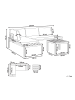 Beliani 3-tlg Lounge Set PIENZA II in Grau/Schwarz/Braun