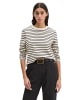 Marc O'Polo Gestreiftes T-Shirt relaxed in Weiß