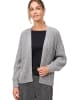 Zero  Grobstrickjacke offener Style in Grey Melange