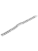 Adeliás Damen Armband – Gliederarmband aus Edelstahl mit Zirkonia 21 cm in silber