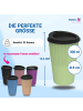 elasto Riffel-Kaffeebecher "ToGo" in geselliges grün/schwarz - 300 ml