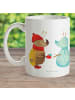 Mr. & Mrs. Panda Camping Tasse Nachtfalter Schneemann ohne Spruch in Weiß